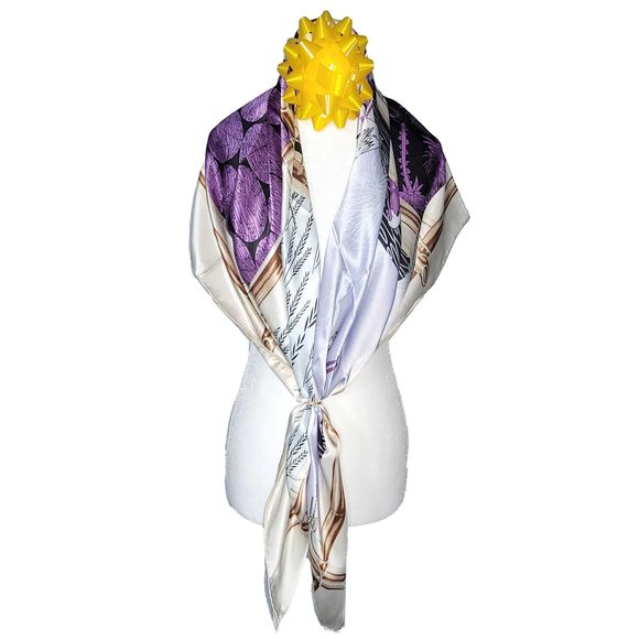 NWT Genuine 100% Mulberry Silk Satin Scarf 42"x42" Large Square Shawl 59721 - Picture 8 of 10